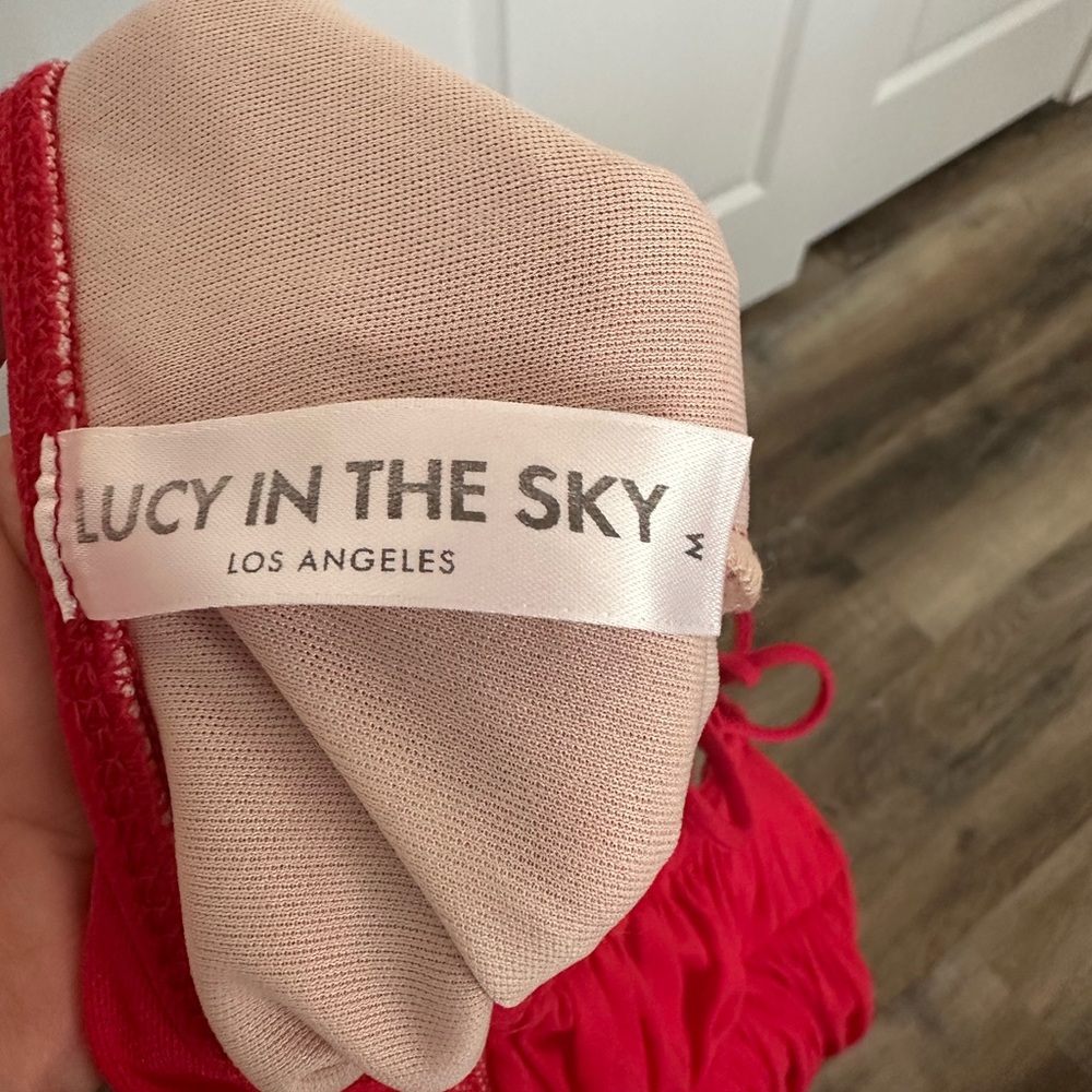 Chic Red Ruched Dress - Picture 3 of 3